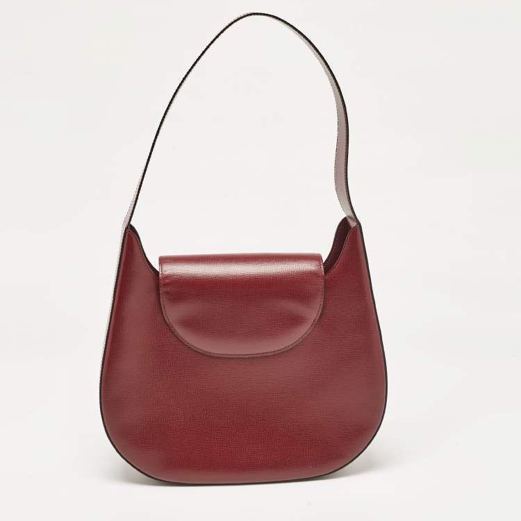 Pre Owned Cartier Burgundy Leather Happy Birthday Hobo