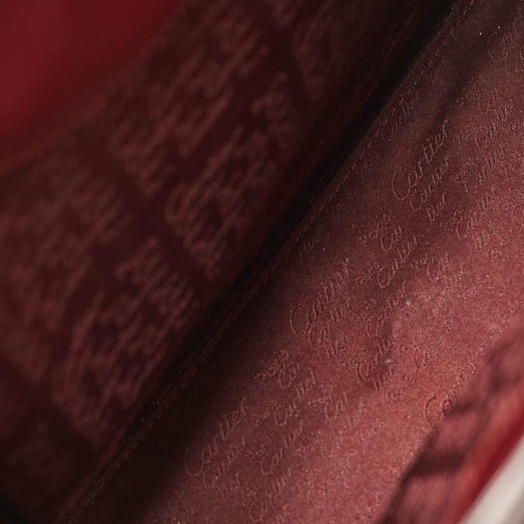 Pre Owned Cartier Burgundy Leather Happy Birthday Hobo