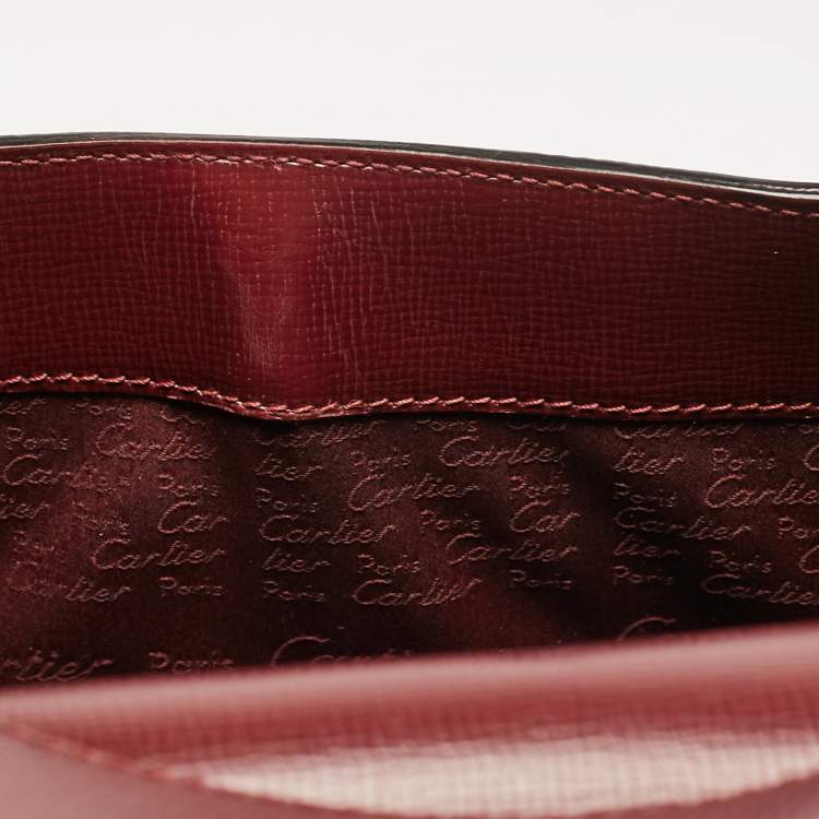 Pre Owned Cartier Burgundy Leather Happy Birthday Hobo