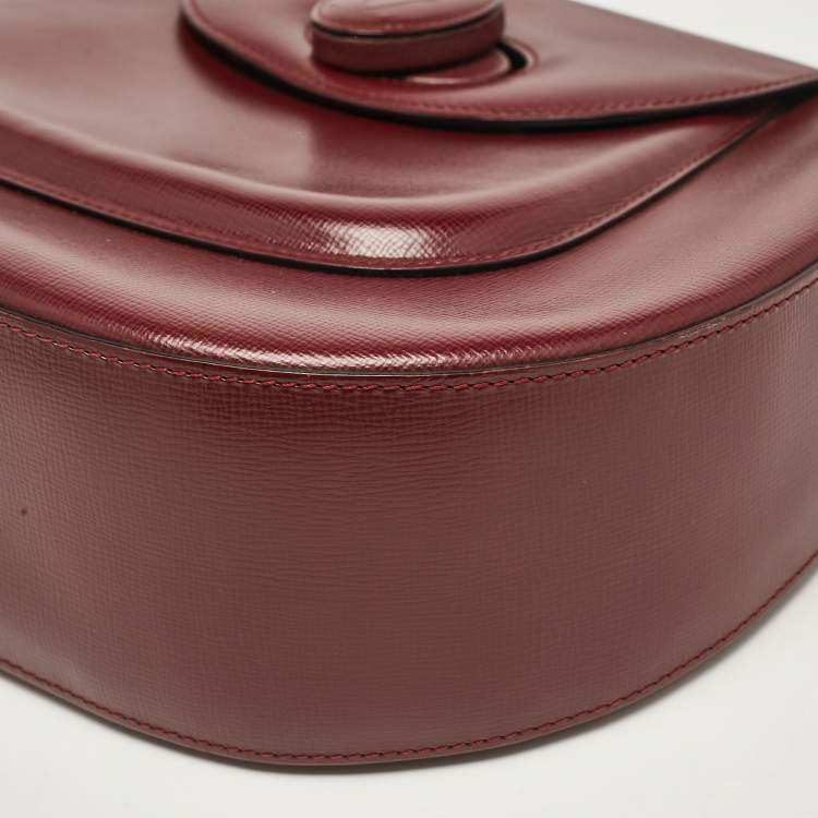 Pre Owned Cartier Burgundy Leather Happy Birthday Hobo