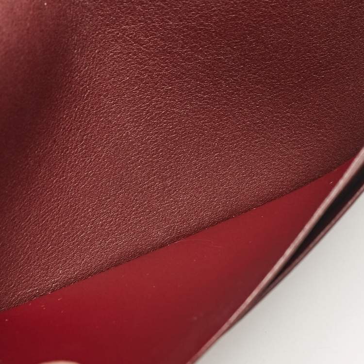 Pre Owned Cartier Burgundy Leather Must de Cartier Long Bifold Wallet