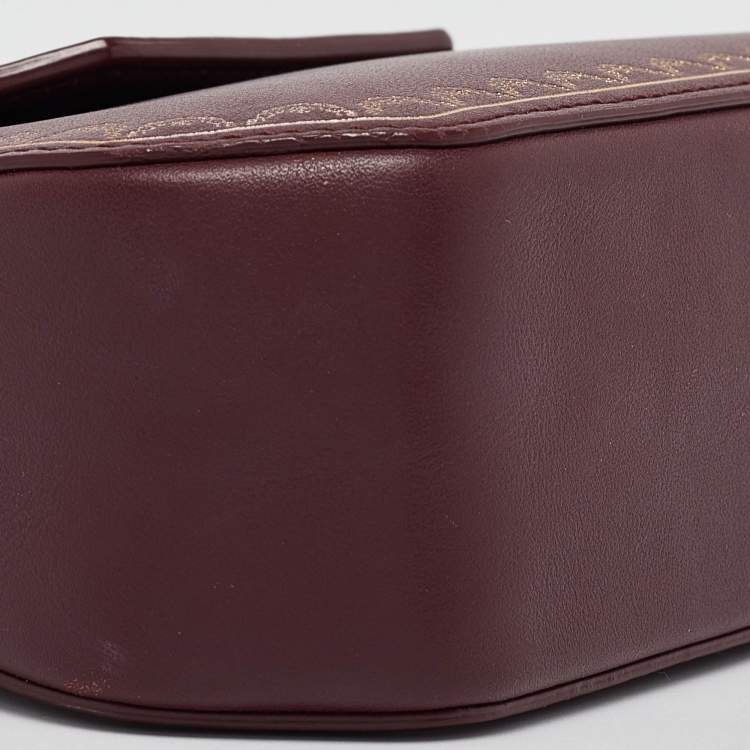 Pre Owned Cartier Burgundy Leather Nano Guirlande de Cartier Crossbody Bag