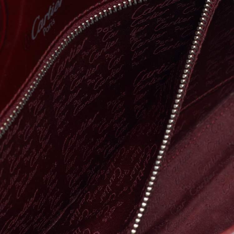Pre Owned Cartier Red Patent Leather Happy Birthday Flap Bag
