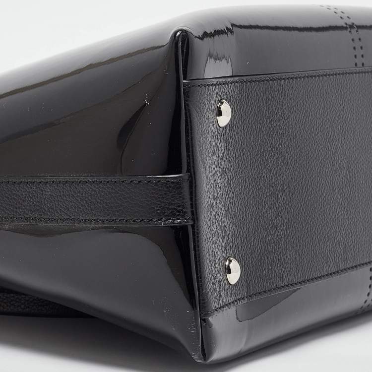 Pre Owned Cartier Black Patent and Leather Marcello de Cartier Satchel