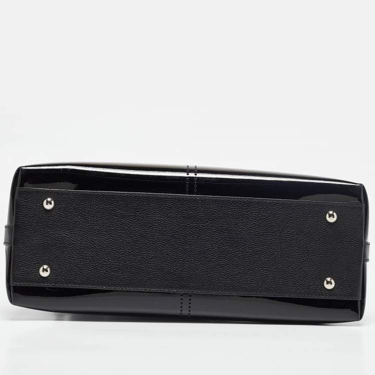 Pre Owned Cartier Black Patent and Leather Marcello de Cartier Satchel