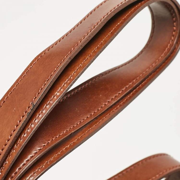 Pre Owned Cartier Brown Glossy Leather Panthere de Cartier Shoulder Bag