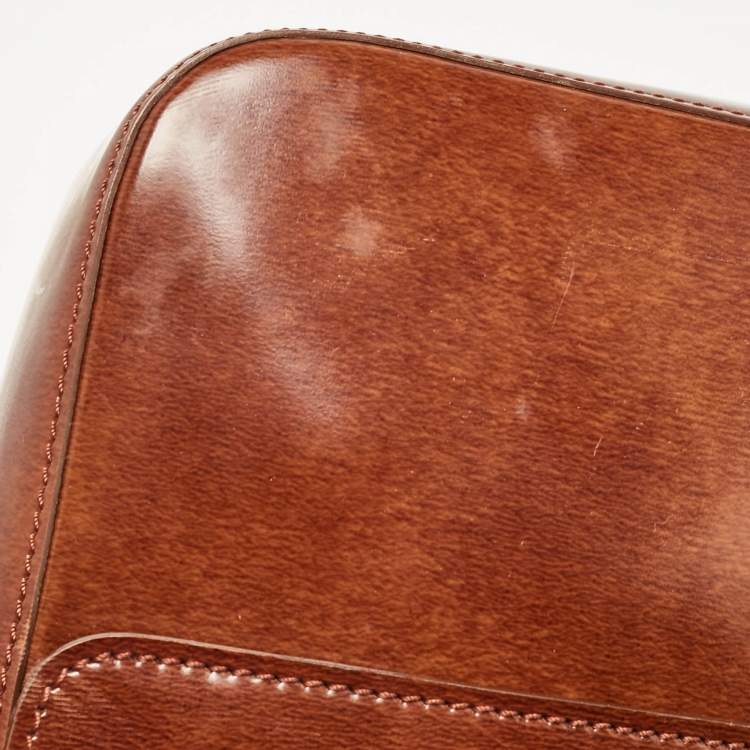 Pre Owned Cartier Brown Glossy Leather Panthere de Cartier Shoulder Bag