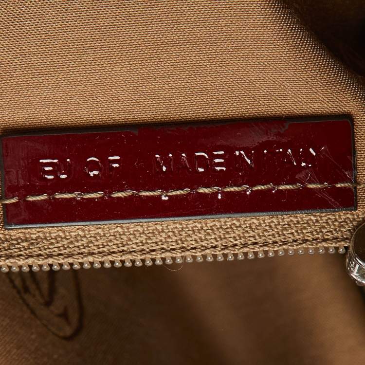 Pre Owned Cartier Burgundy Patent Leather Large Marcello de Cartier Bag
