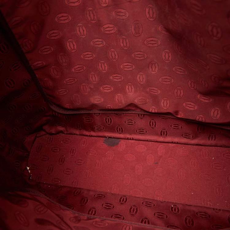 Pre Owned Cartier Burgundy Leather Must de Cartier Tote