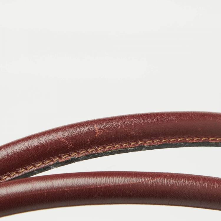 Pre Owned Cartier Burgundy Leather Must de Cartier Tote