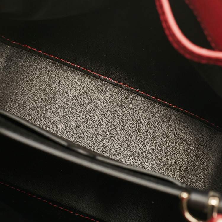 Pre Owned Cartier Red Leather Mini Guirlande De Cartier Top Handle Bag