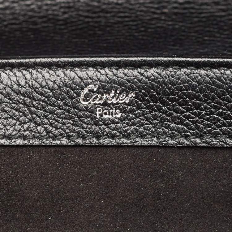 Pre Owned Cartier Black Python, Patent and Leather Feminine Line Tote