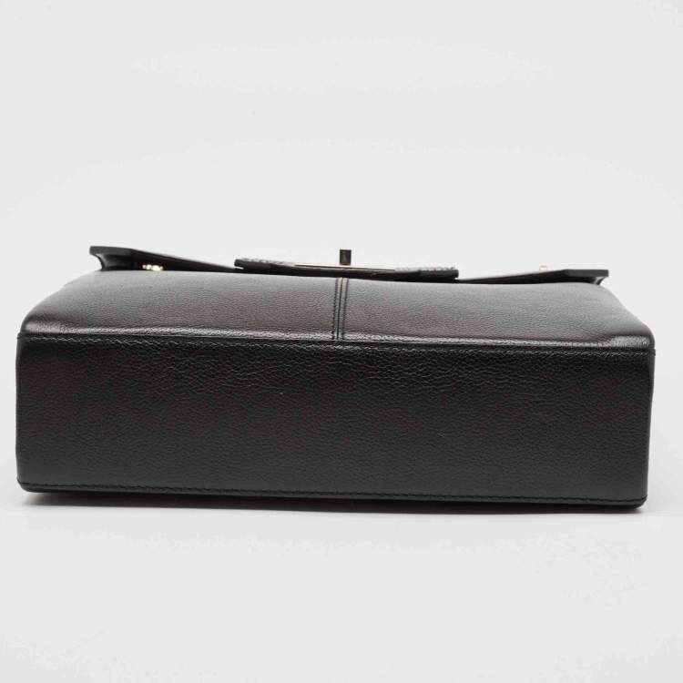 Pre Owned Cartier Black Python, Patent and Leather Feminine Line Tote