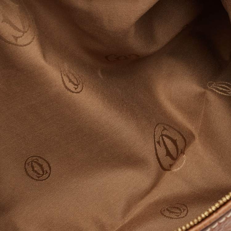 Pre Owned Cartier Brown Leather Marcello de Cartier Satchel