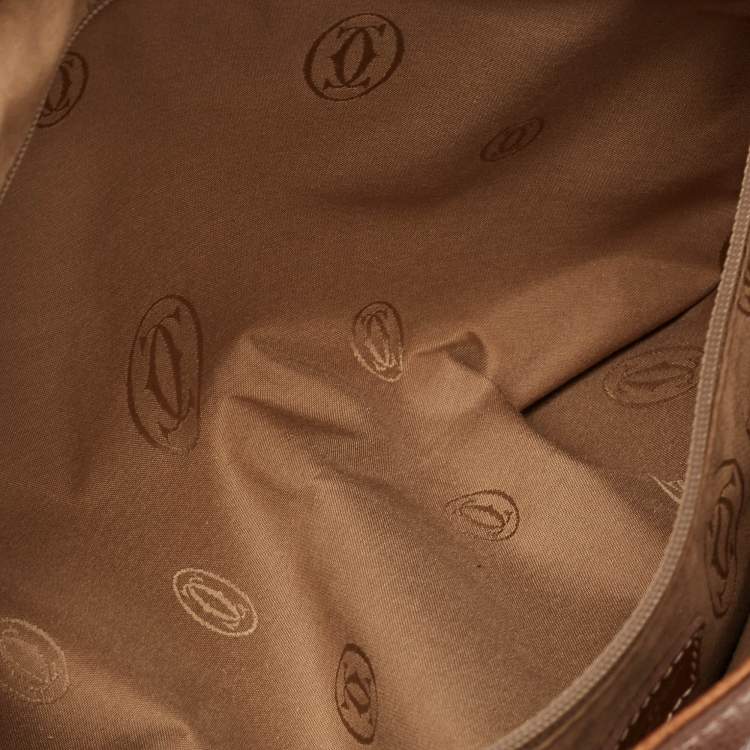 Pre Owned Cartier Brown Leather Marcello de Cartier Satchel