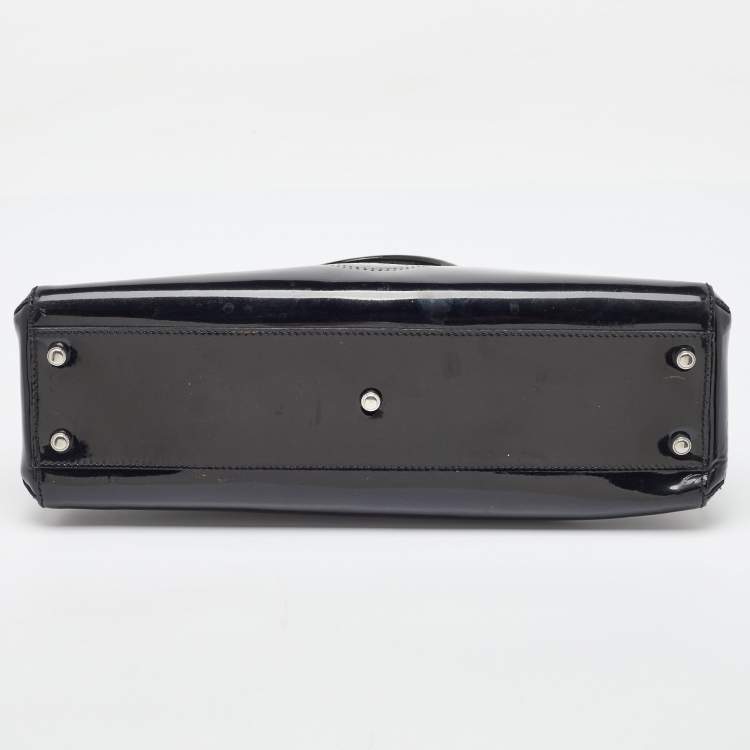 Pre Owned Cartier Black Patent Leather Small Marcello De Cartier Bag