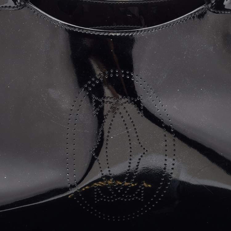 Pre Owned Cartier Black Patent Leather Small Marcello De Cartier Bag