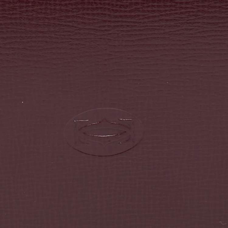 Pre Owned Cartier Red Leather Must de Cartier Continental Wallet