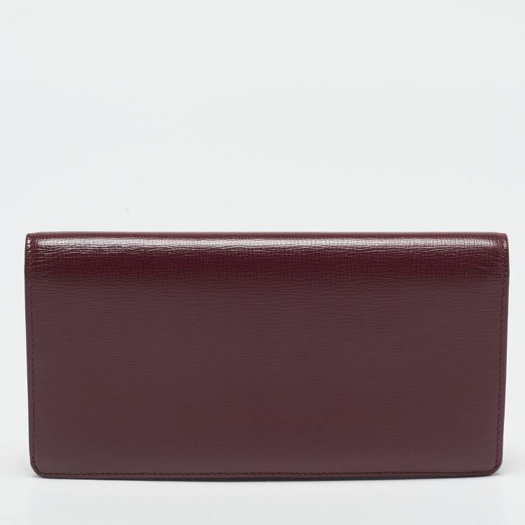 Pre Owned Cartier Red Leather Must de Cartier Continental Wallet