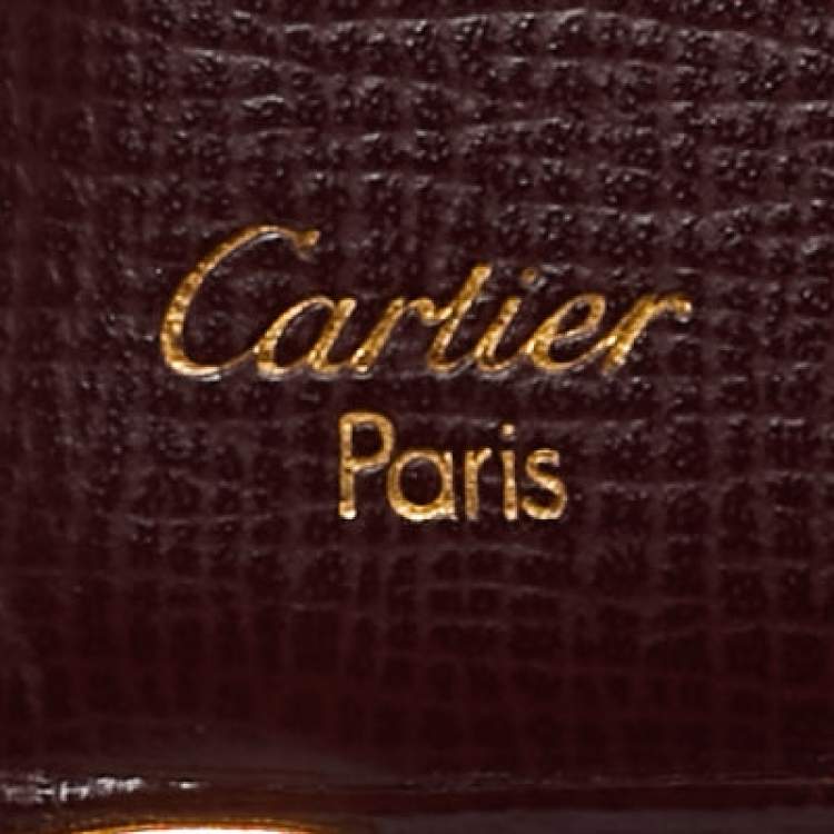Pre Owned Cartier Red Leather Must de Cartier Continental Wallet