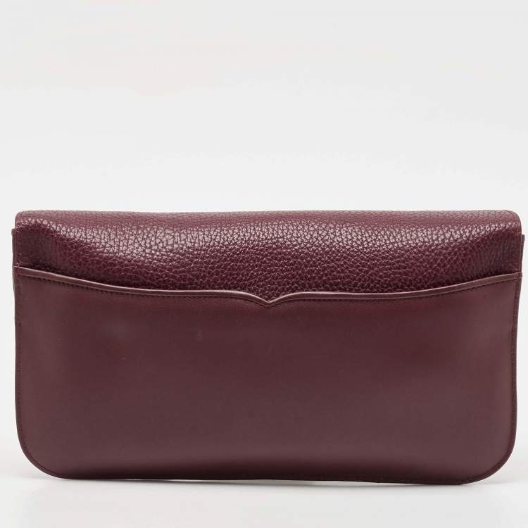 Pre Owned Cartier Red Leather Must de Cartier Clutch