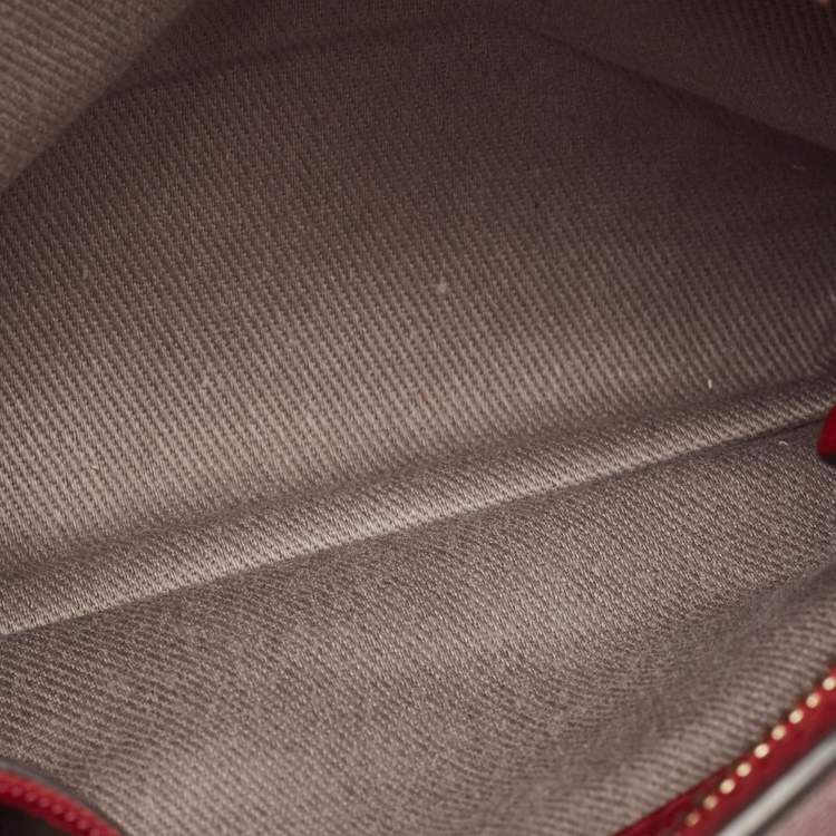 Pre Owned Cartier Red Leather C De Cartier Clutch