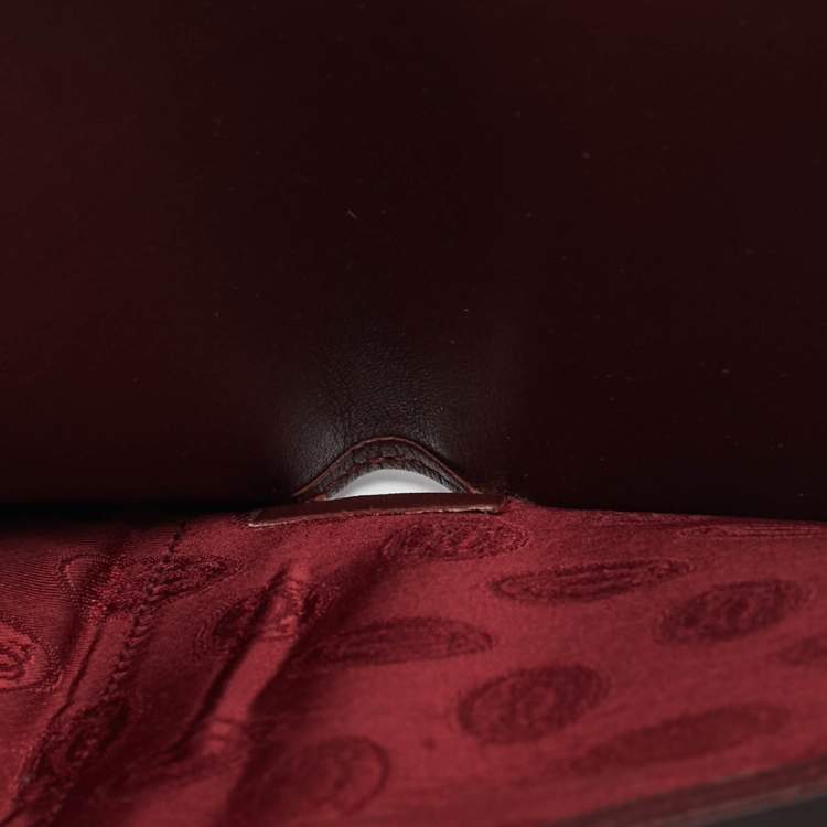 Pre Owned Cartier Burgundy Leather Must de Cartier Kisslock Wallet
