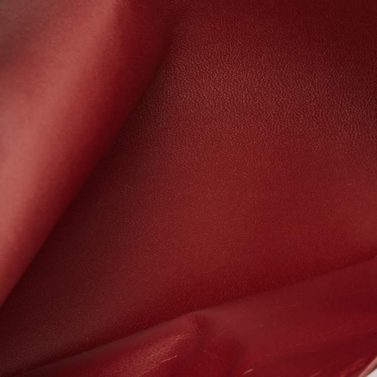 Pre Owned Cartier Burgundy Leather Must de Cartier Long Wallet