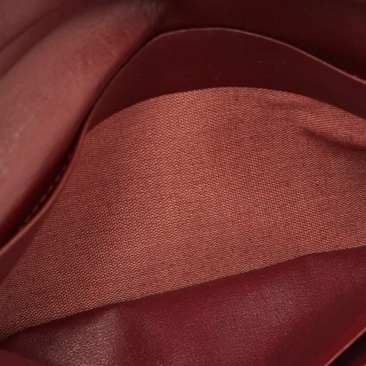 Pre Owned Cartier Burgundy Leather Must de Cartier Long Wallet