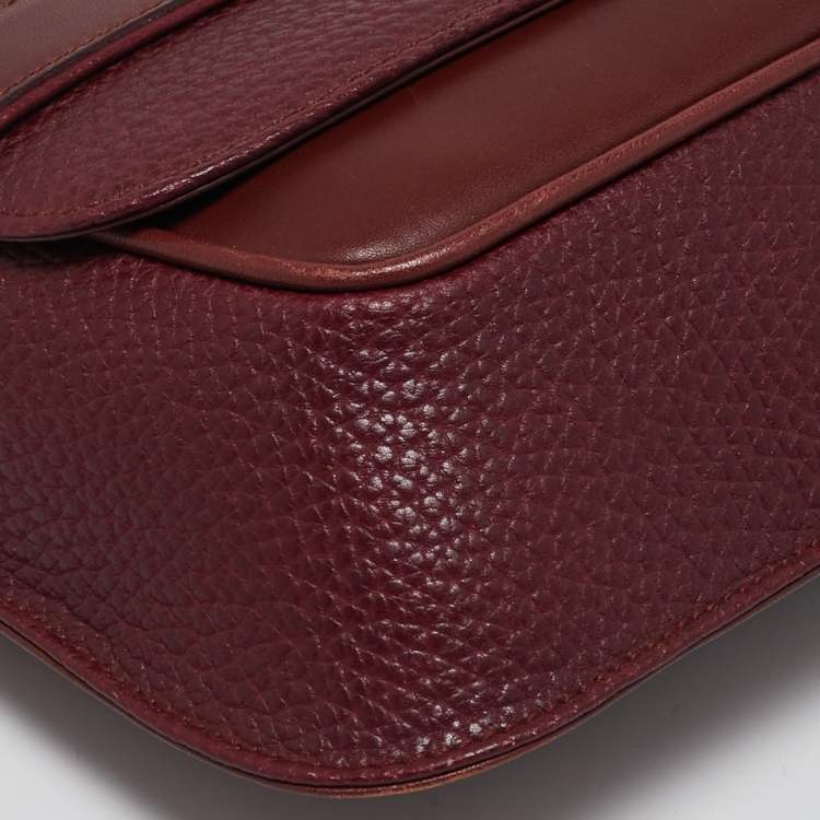 Pre Owned Cartier Burgundy Leather Must de Cartier Clutch