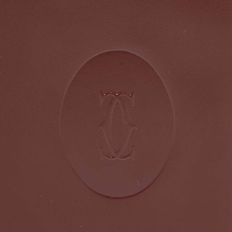 Pre Owned Cartier Burgundy Leather Le Must De Cartier Long Wallet