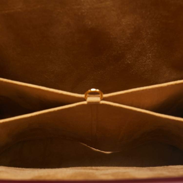 Pre Owned Cartier Burgundy Leather Trinity Bag