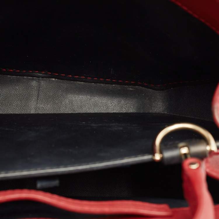 Pre Owned Cartier Red Leather Mini Guirlande De Cartier Top Handle Bag