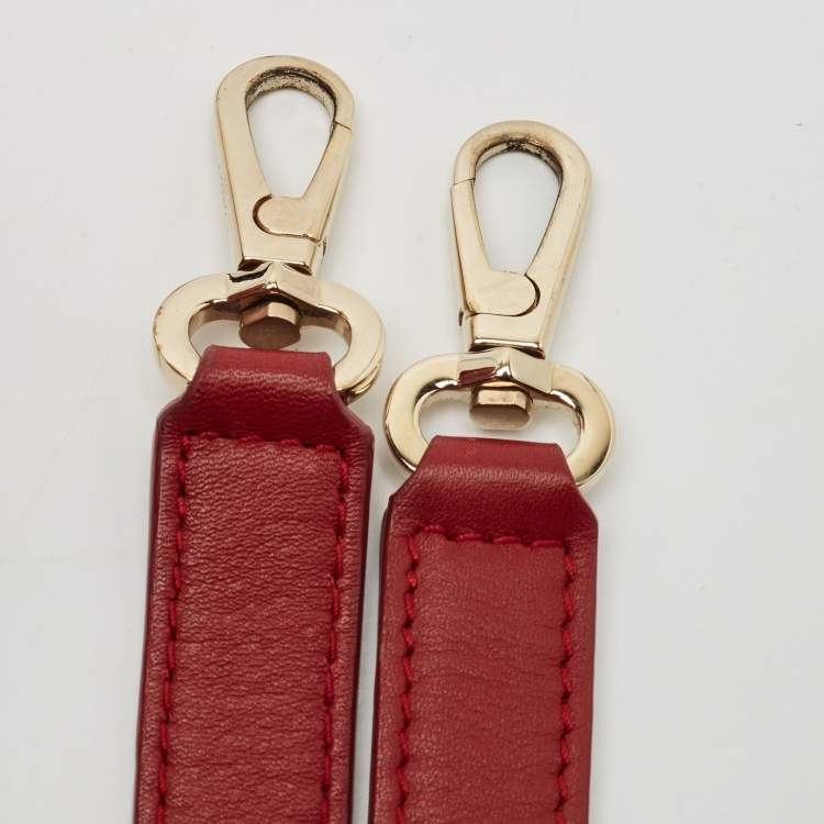 Pre Owned Cartier Red Leather Mini Guirlande De Cartier Top Handle Bag