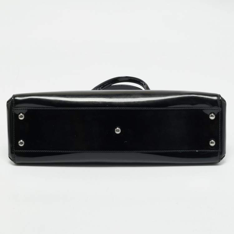 Pre Owned Cartier Black Patent Leather Small Marcello De Cartier Bag