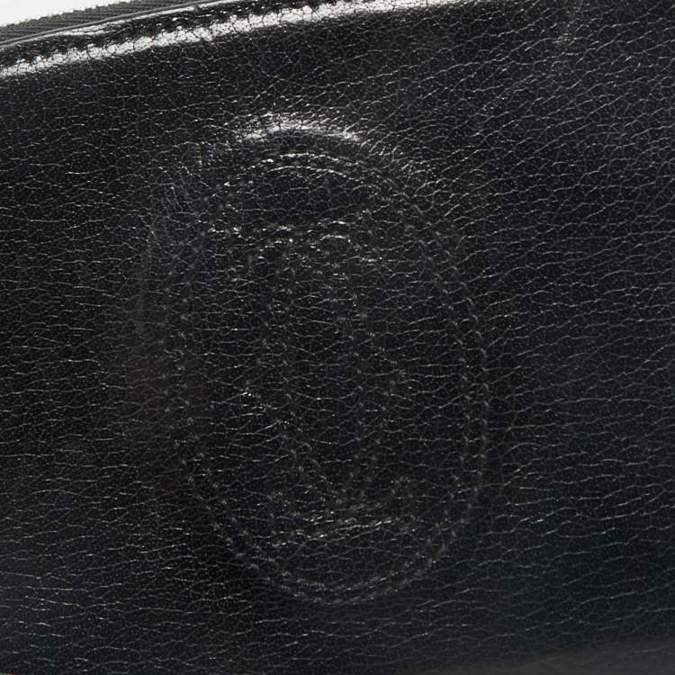 Pre Owned Cartier Black Leather Marcello de Cartier Continental Wallet