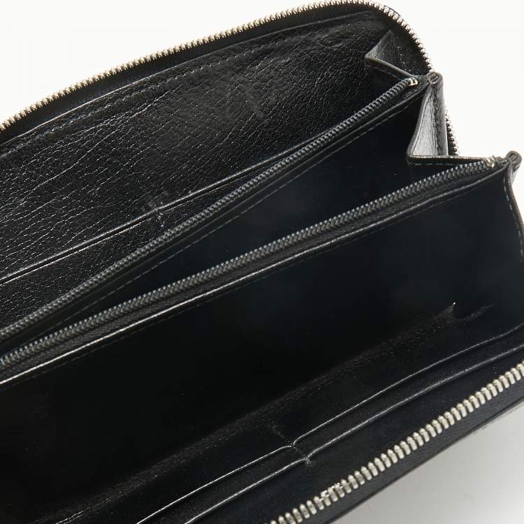 Pre Owned Cartier Black Leather Marcello de Cartier Continental Wallet