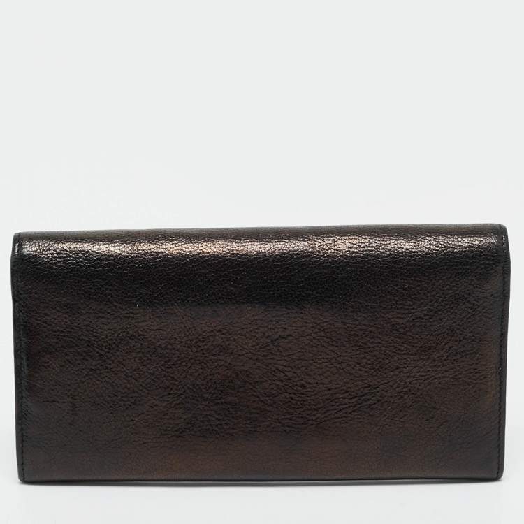 Pre Owned Cartier Black Leather Marcello de Cartier Flap Wallet