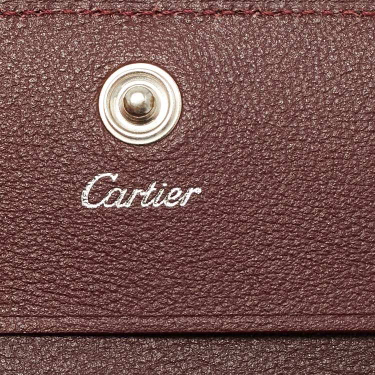 Pre Owned Cartier Black Leather Must de Cartier Small Multiple Wallet