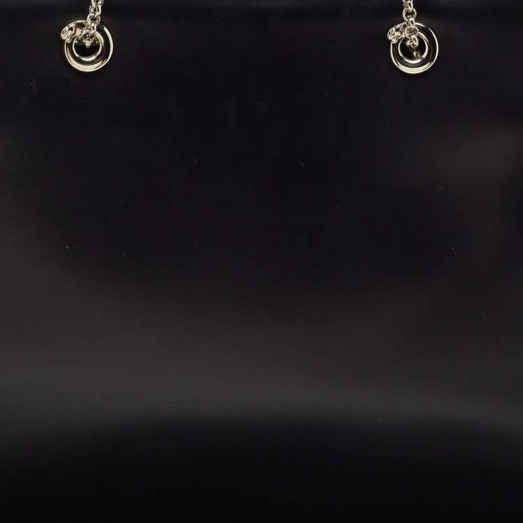 Pre Owned Cartier Black Leather Panthere Tote