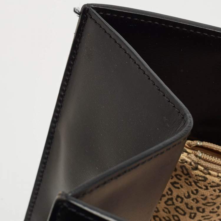 Pre Owned Cartier Black Leather Panthere Tote