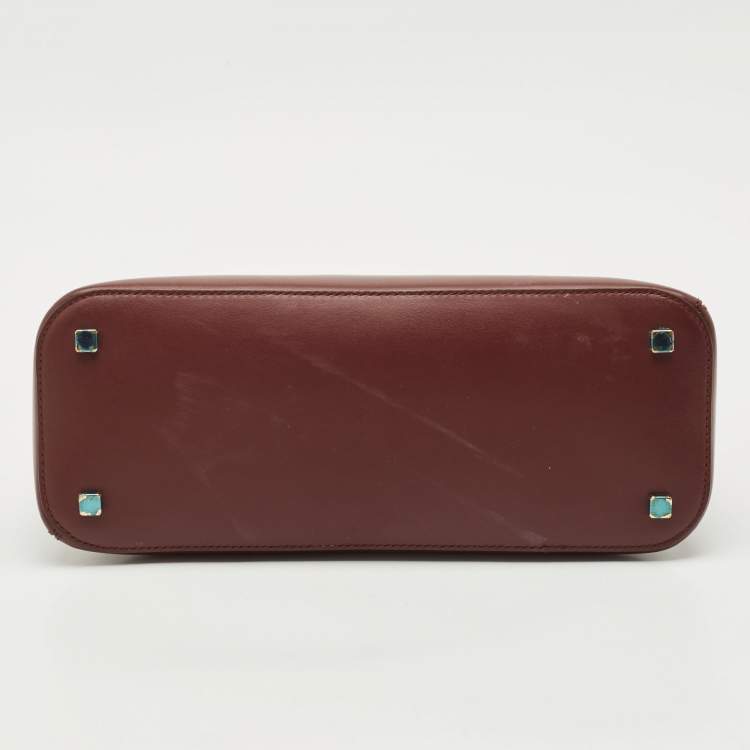 Pre Owned Cartier Burgundy Leather and Suede Must C Satchel