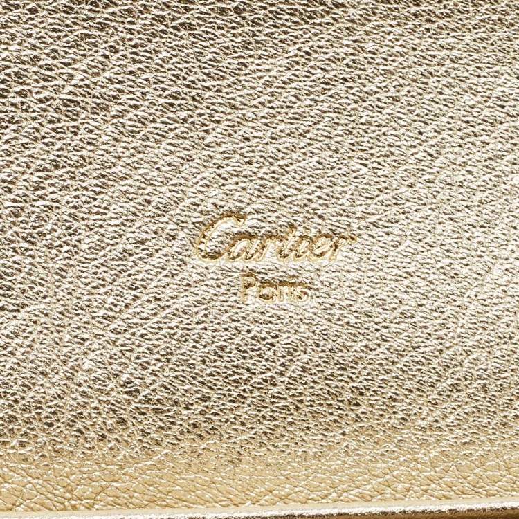 Pre Owned Cartier Pale Gold Leather Love Continental Wallet