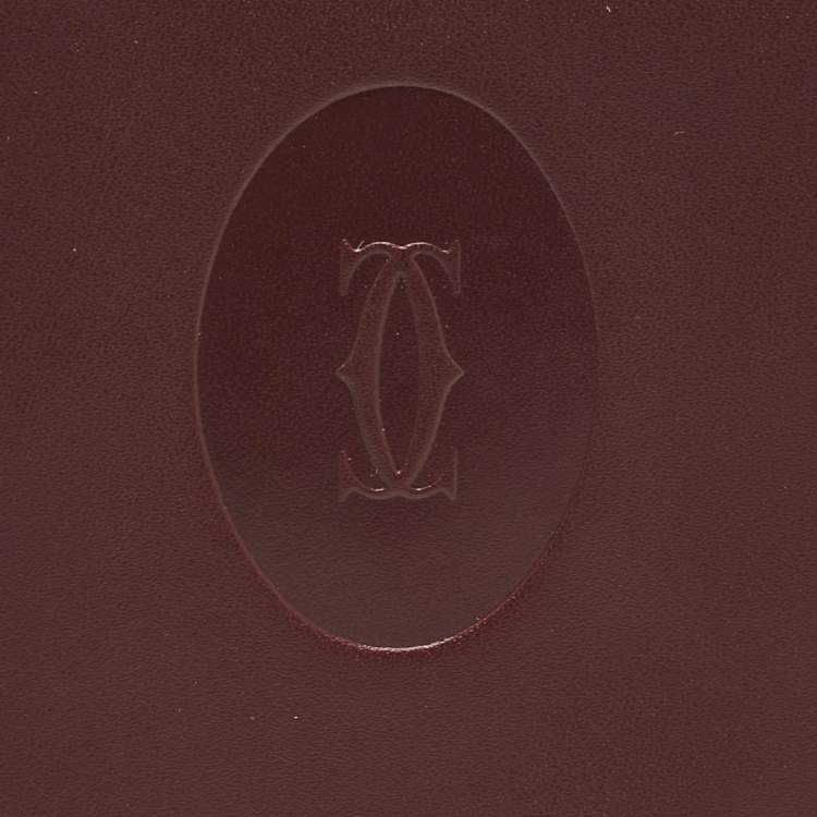 Pre Owned Cartier Burgundy Leather Le Must De Cartier Long Wallet