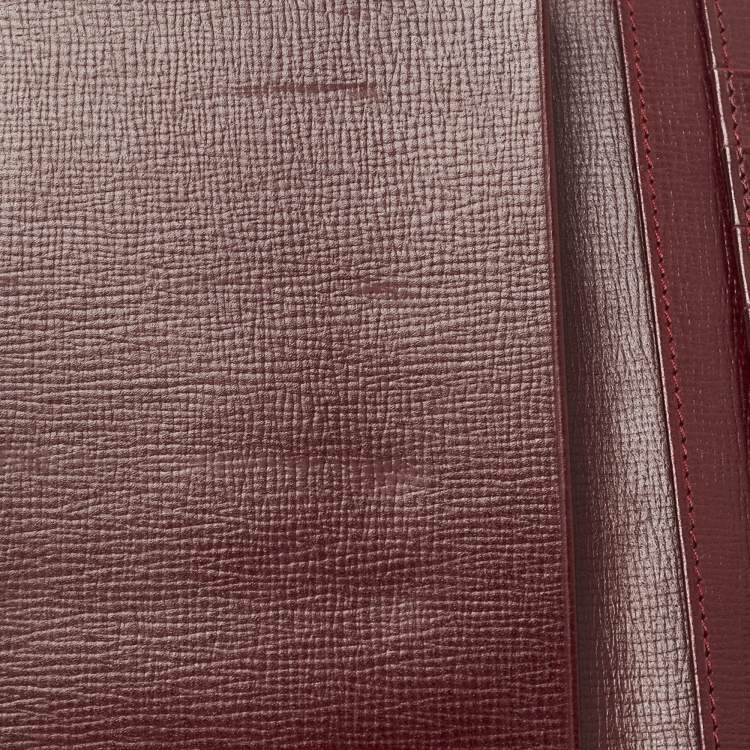 Pre Owned Cartier Burgundy Leather Le Must De Cartier Long Wallet
