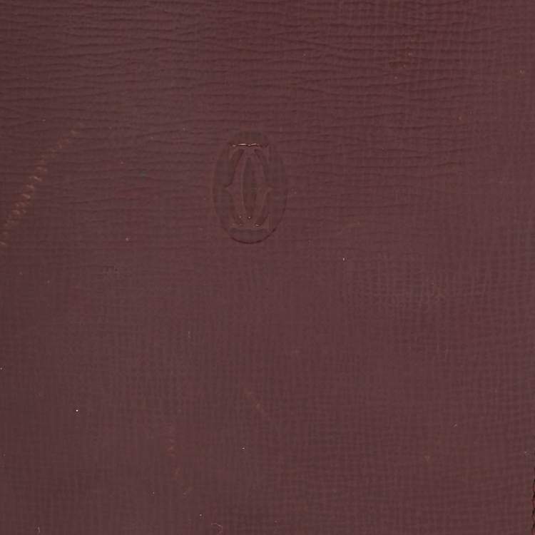 Pre Owned Cartier Burgundy Leather Le Must De Cartier Long Wallet