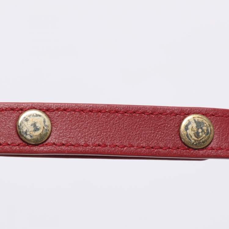 Pre Owned Cartier Red Leather Guirlande de Cartier Wallet On Chain