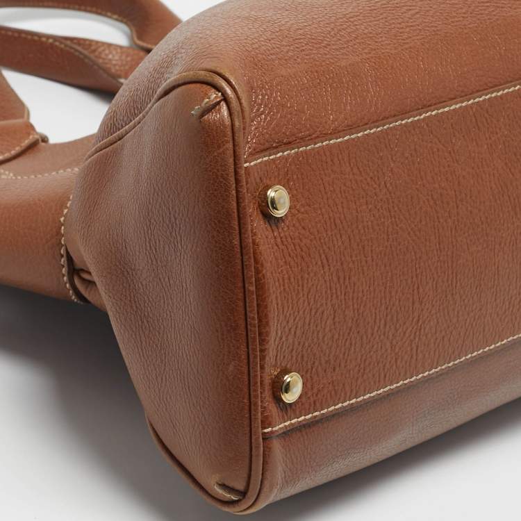 Pre Owned Cartier Brown Leather Large Marcello de Cartier Bag