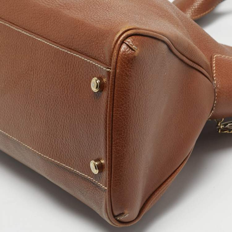 Pre Owned Cartier Brown Leather Large Marcello de Cartier Bag