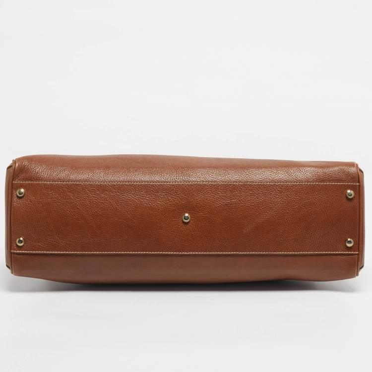 Pre Owned Cartier Brown Leather Large Marcello de Cartier Bag
